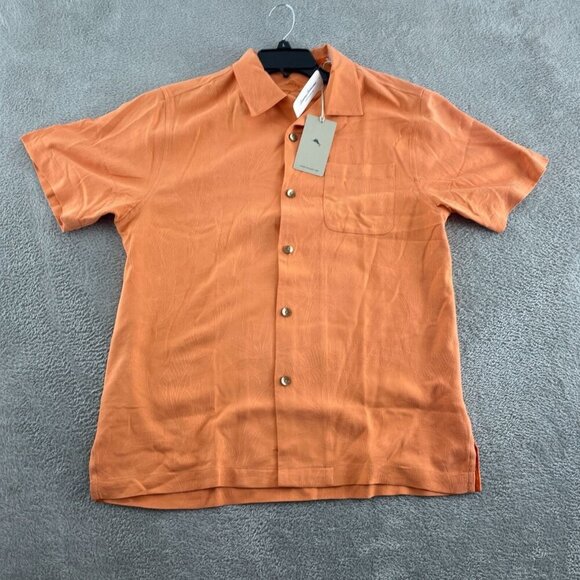 Tommy Bahama Al Fresco Tropics Silk Shirt Peach Melt M/M NWT 2704 - Picture 1 of 10